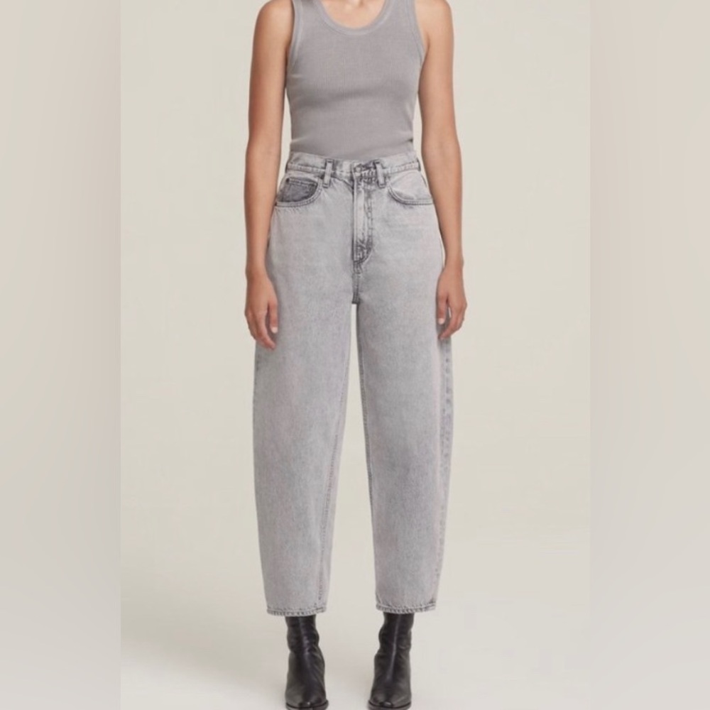 Agolde Gray Black Balloon Jeans